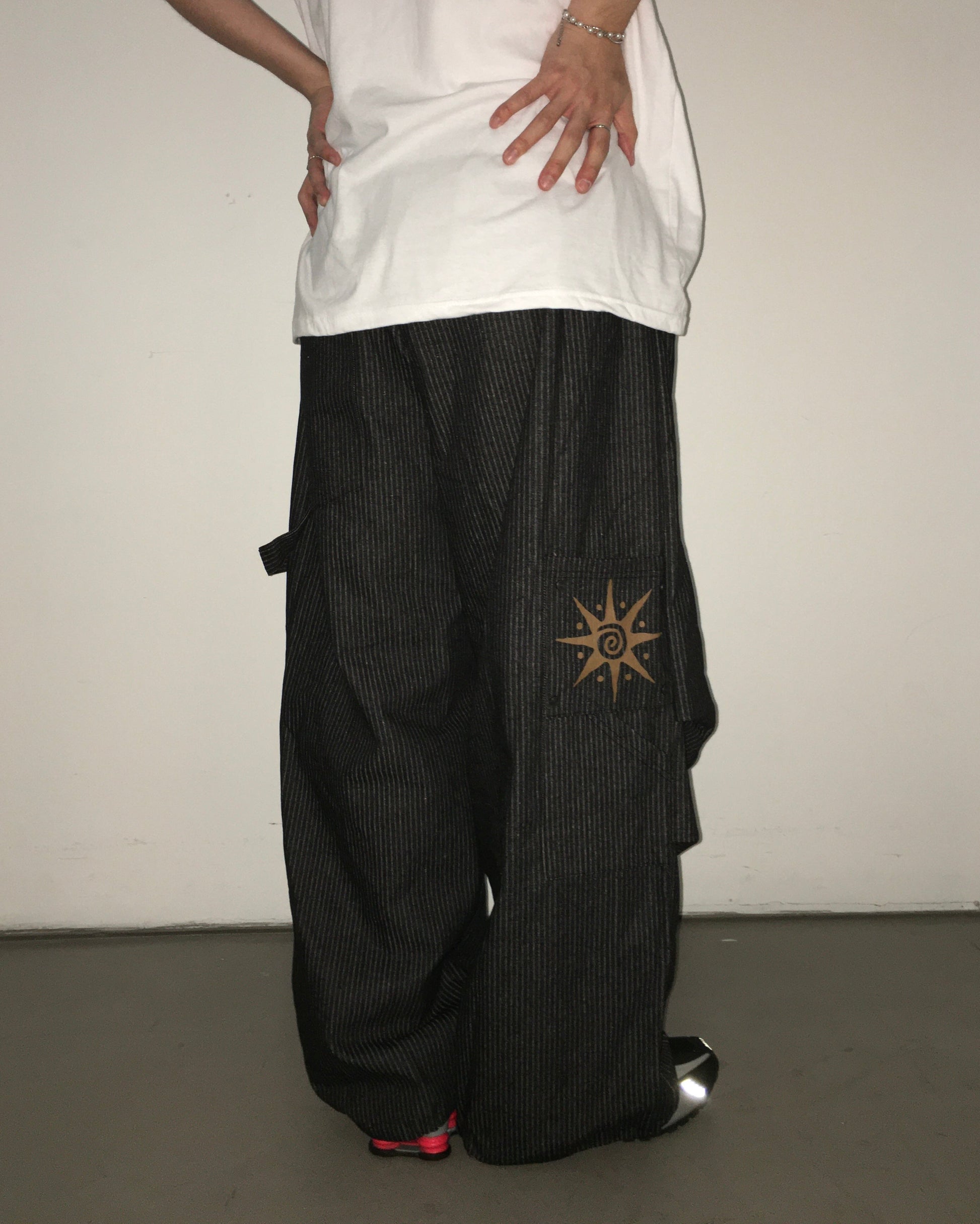 (in stock) rivet star stripe pants (blue)