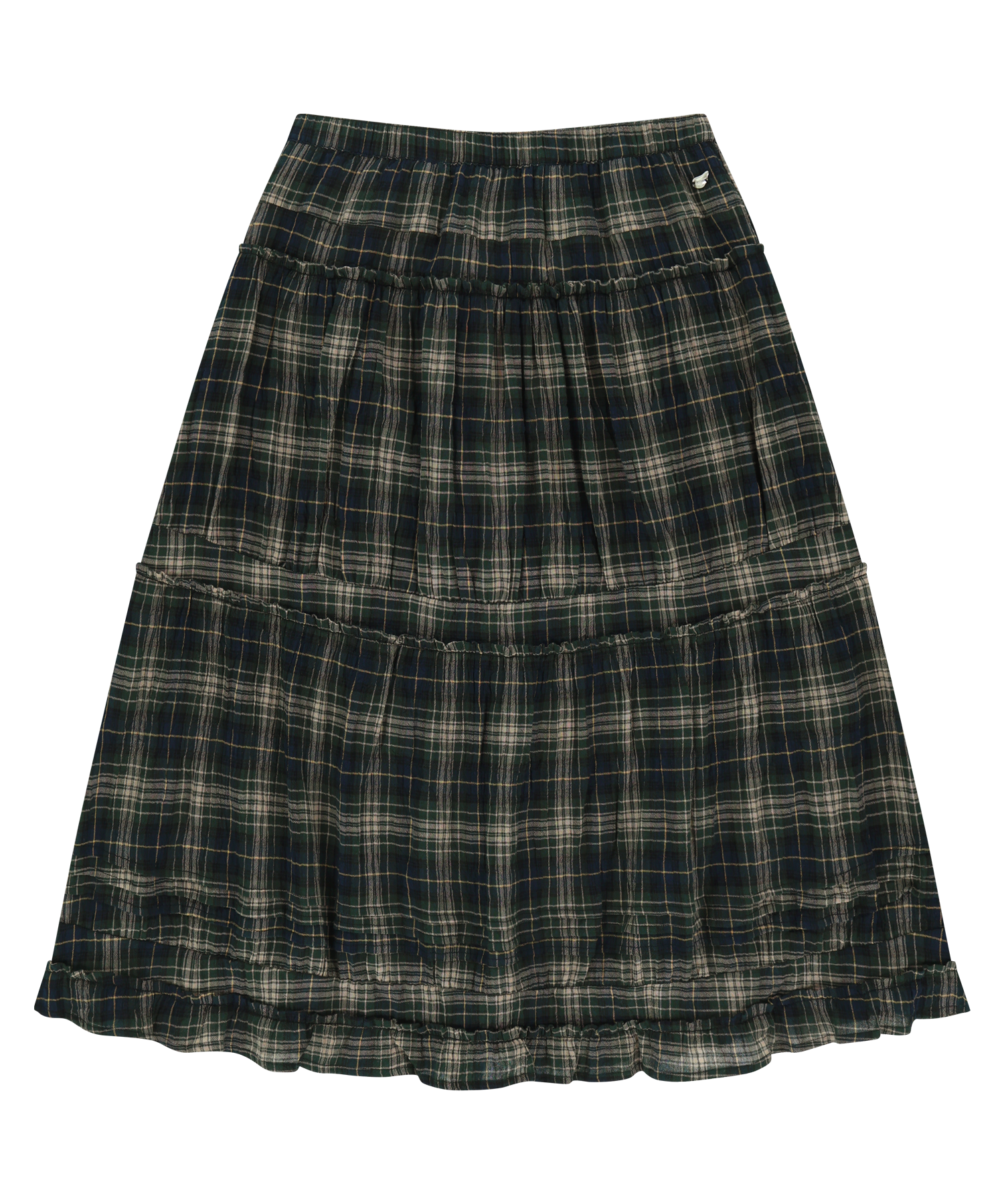 ✪【𝘱𝘳𝘦-𝘰𝘳𝘥𝘦𝘳】coyseio shirring midi skirt (check)