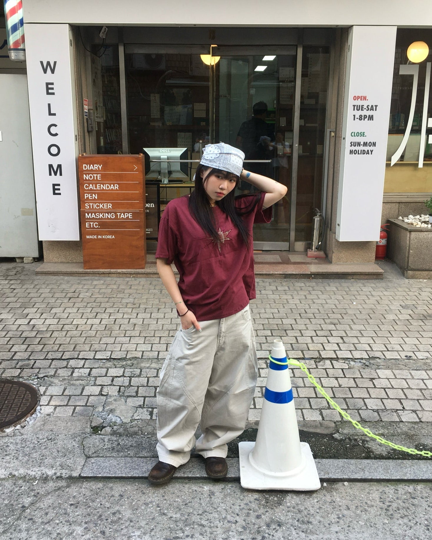 wavy chino pants (ivory)