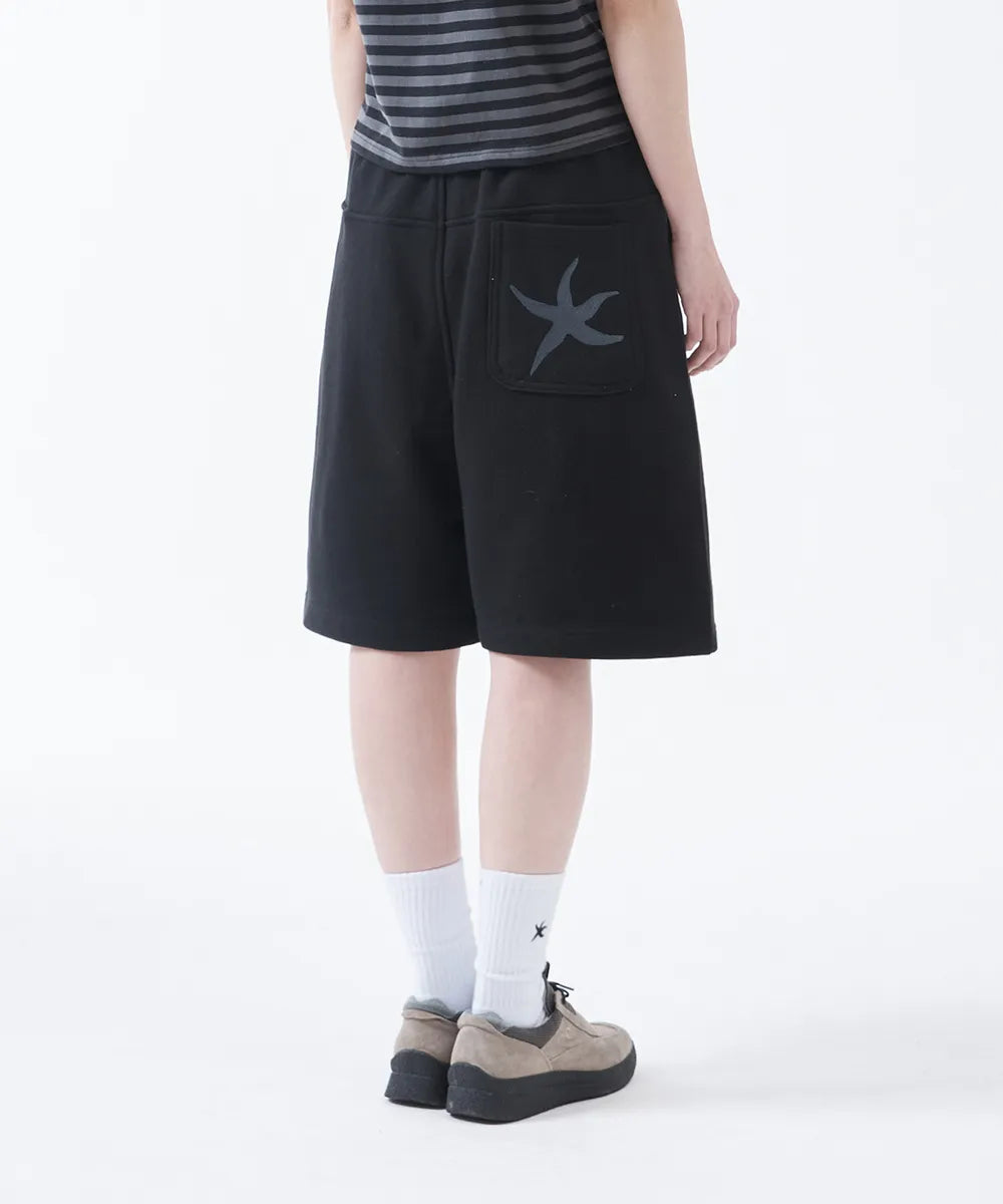 TCM BACK LOGO HALF SWEAT PANTS (BLACK)