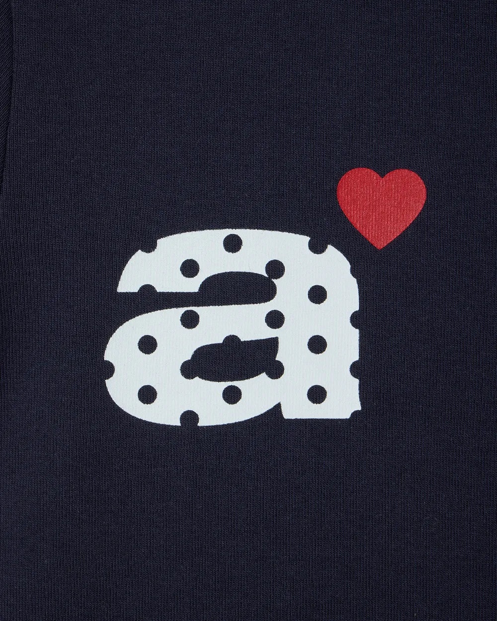 AEAE DOT SMALL LETTER TEE (NAVY)