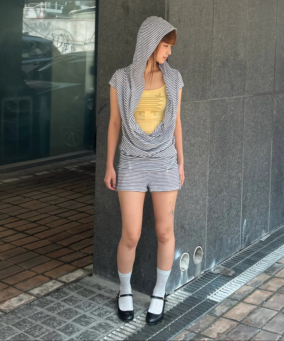 【𝘱𝘳𝘦-𝘰𝘳𝘥𝘦𝘳】SCULPTOR Garter Reversible Top Yellow