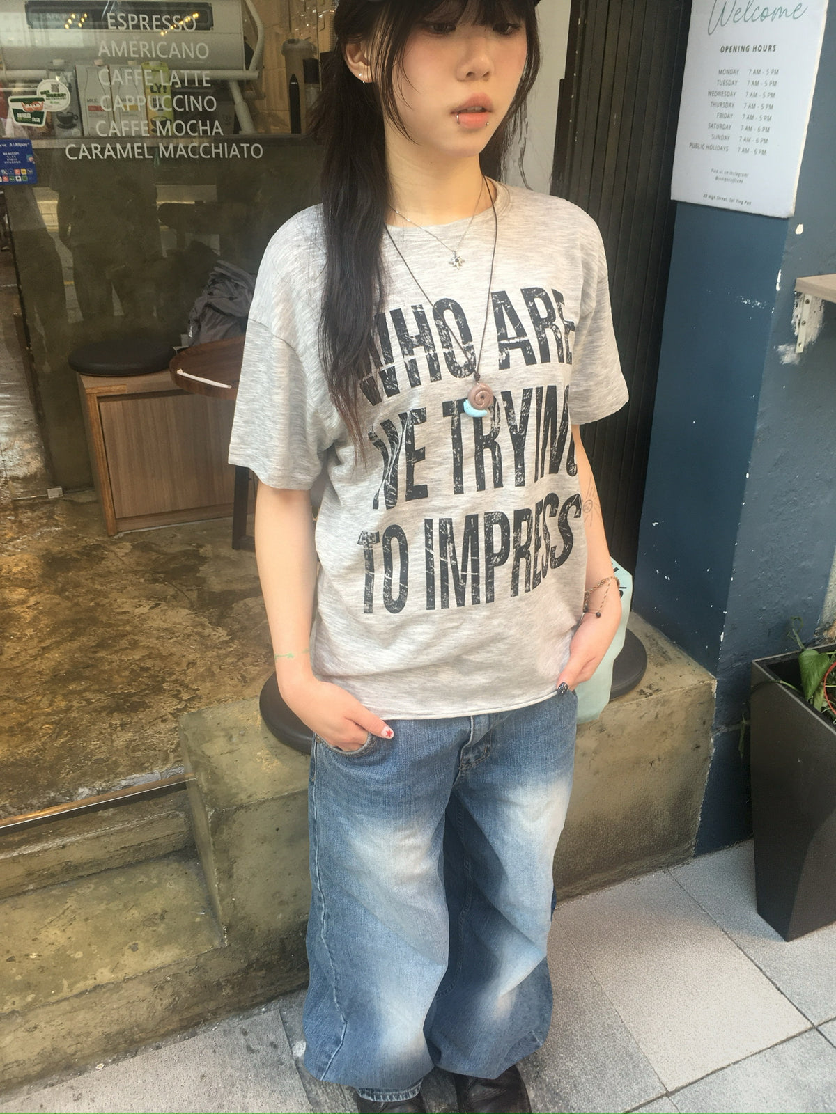 impress slub tee (grey)