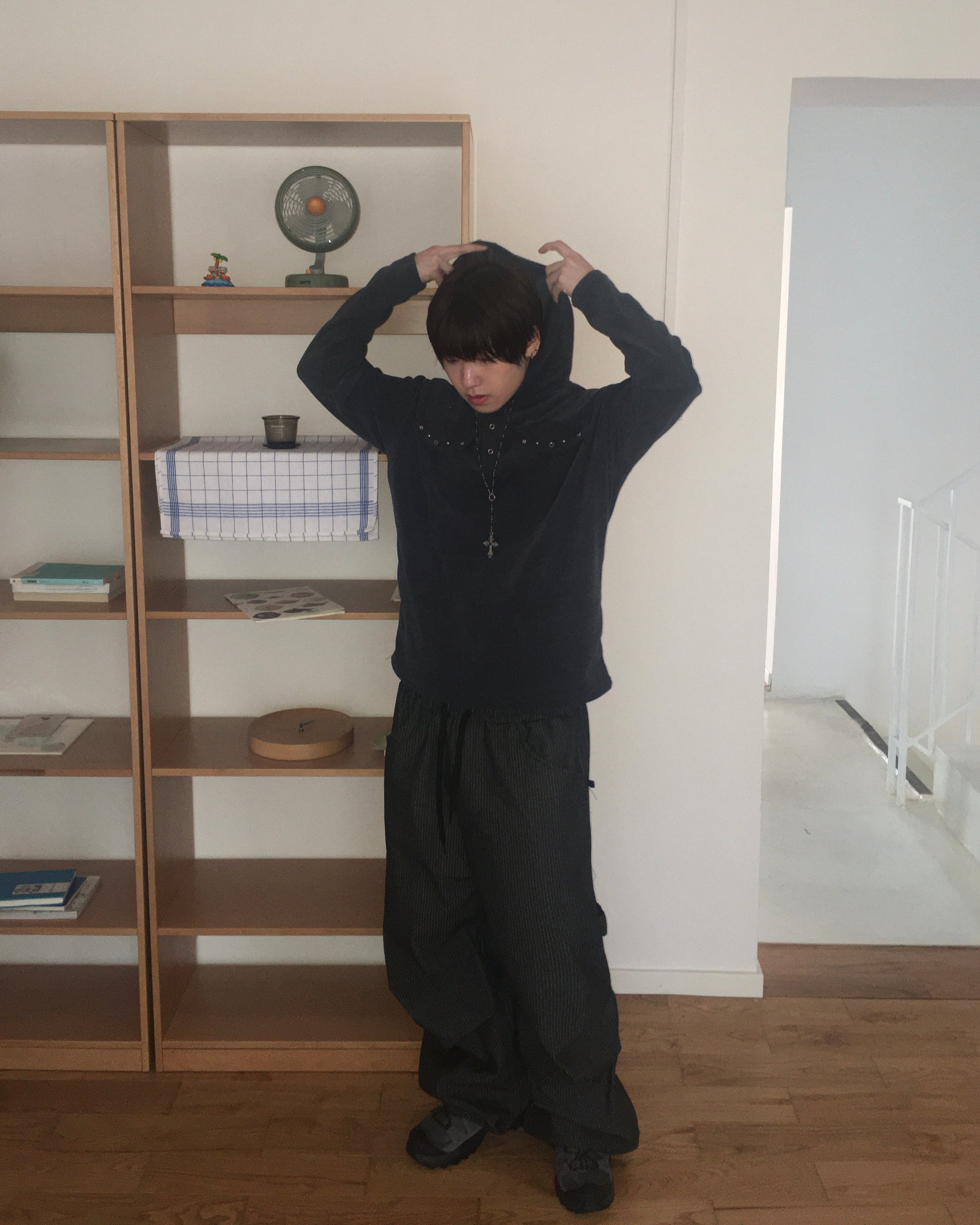 sun striped pants (black)