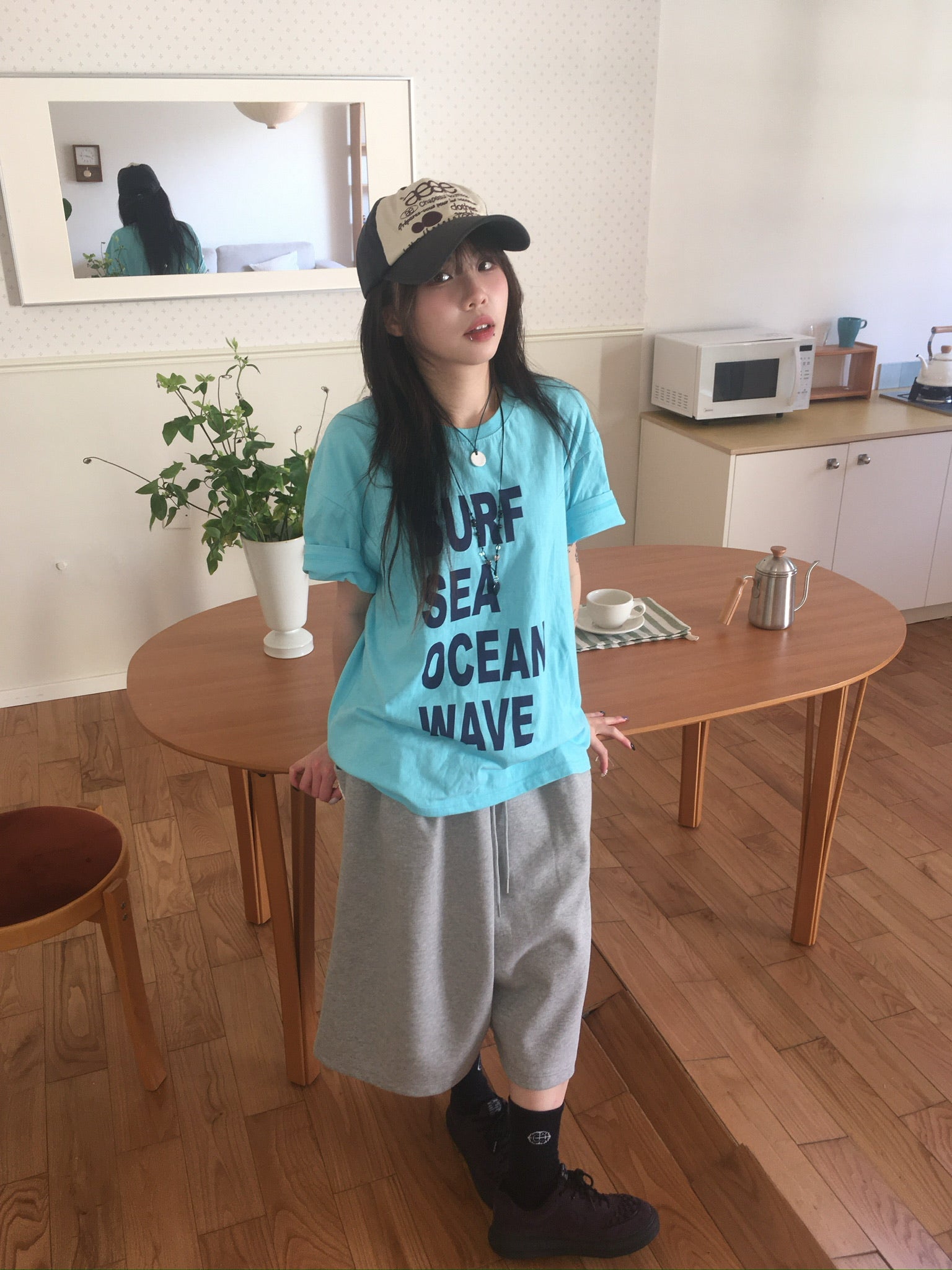 recipe letter tee (ocean)