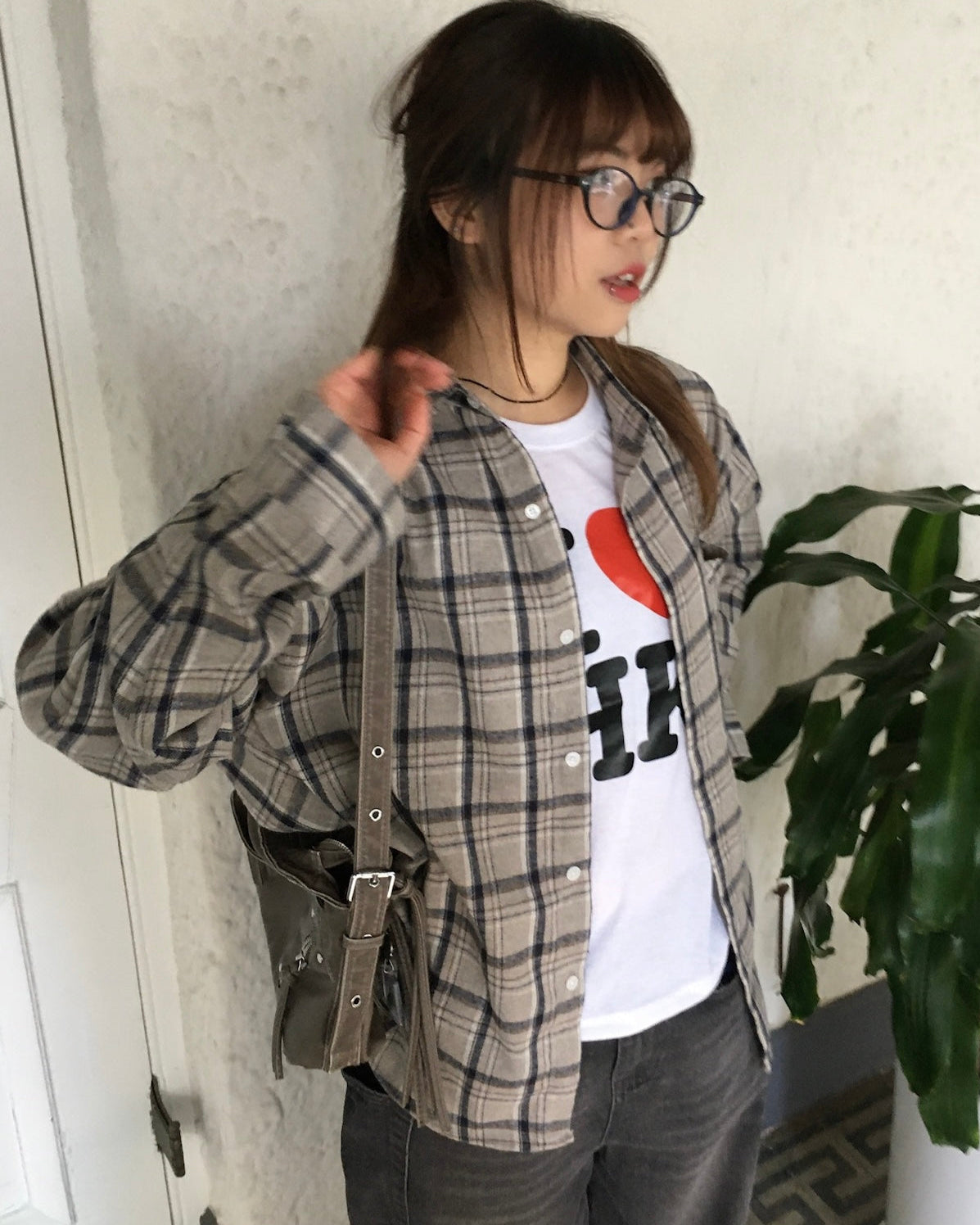 checked cotton shirt