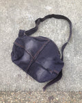 stitch washed denim bag (black)