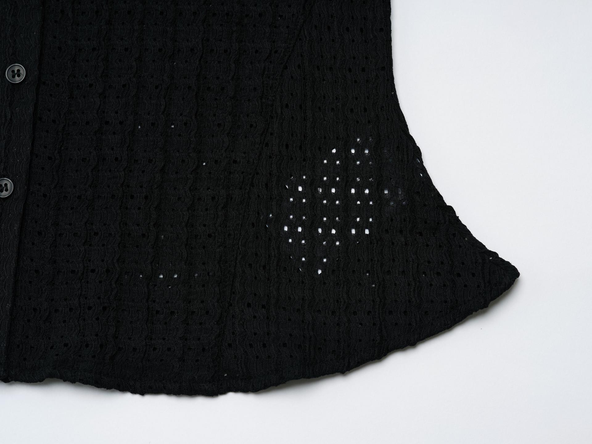 ✪【𝘱𝘳𝘦-𝘰𝘳𝘥𝘦𝘳】coyseio lace half shirts (black)