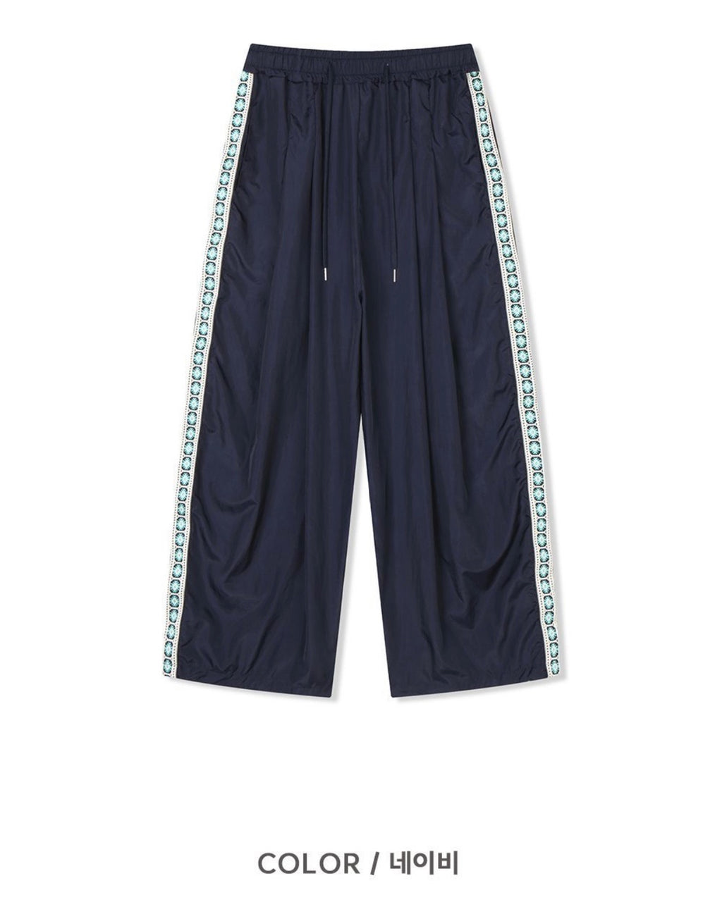 side sun nylon pants (grey)