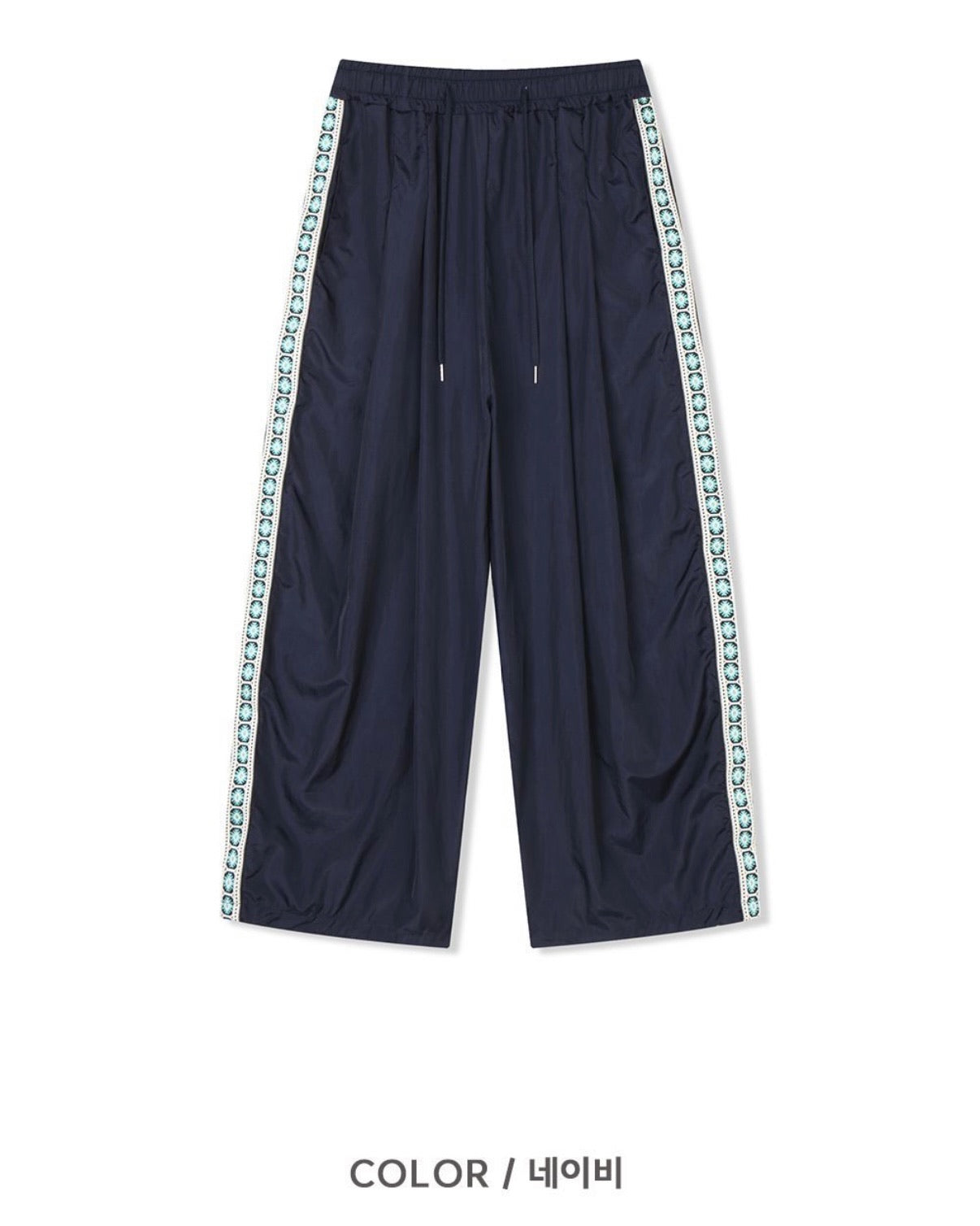 side sun nylon pants (grey)