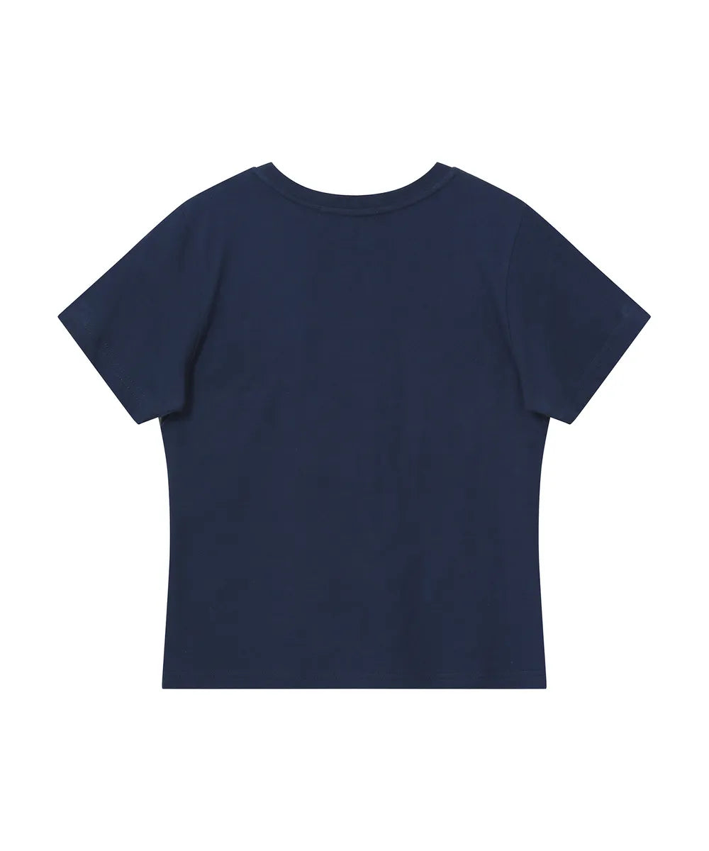 BAUF 3 LOGO DOT SLIM FIT T-SHIRT (NAVY)