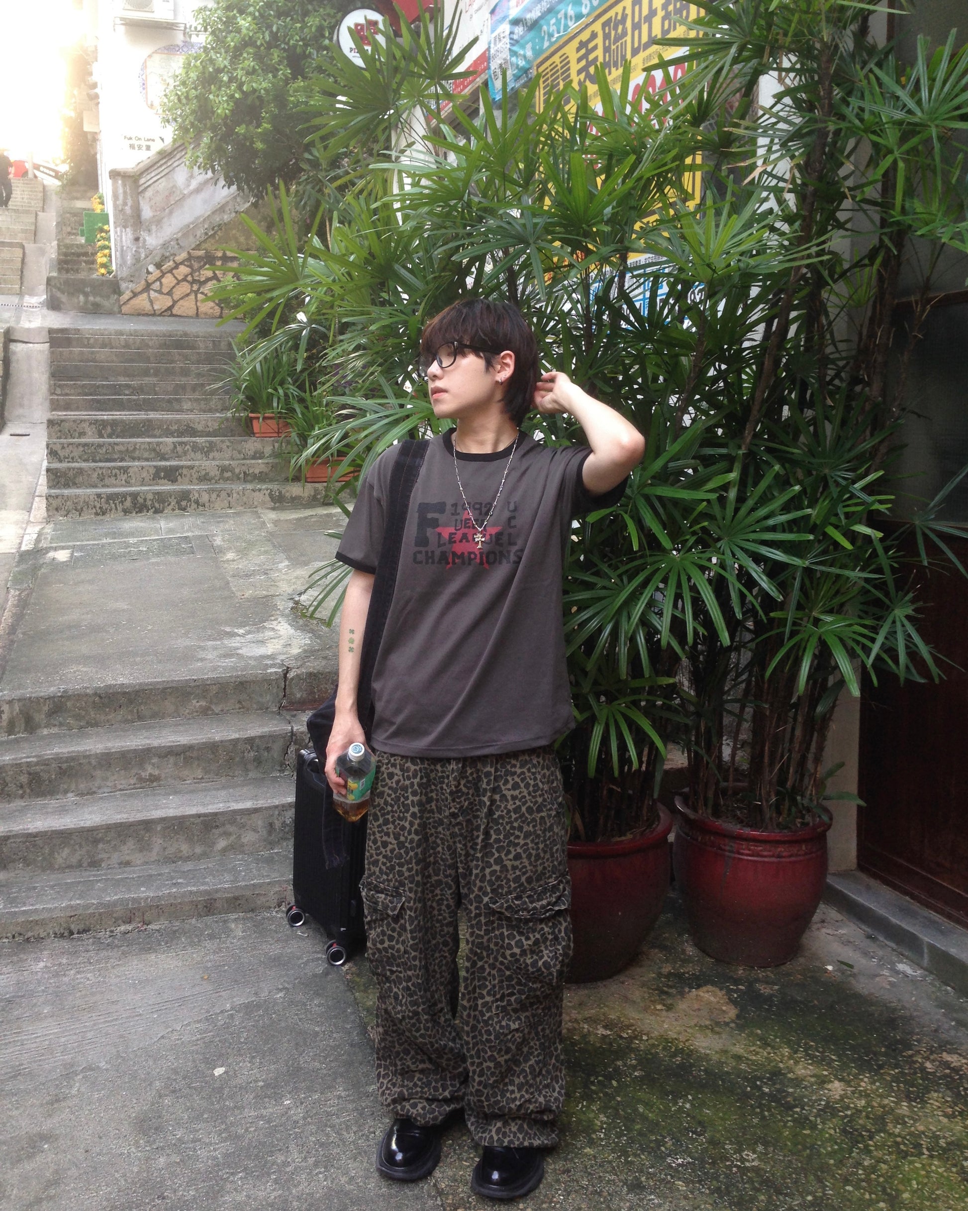 leopard work pants (men wear)