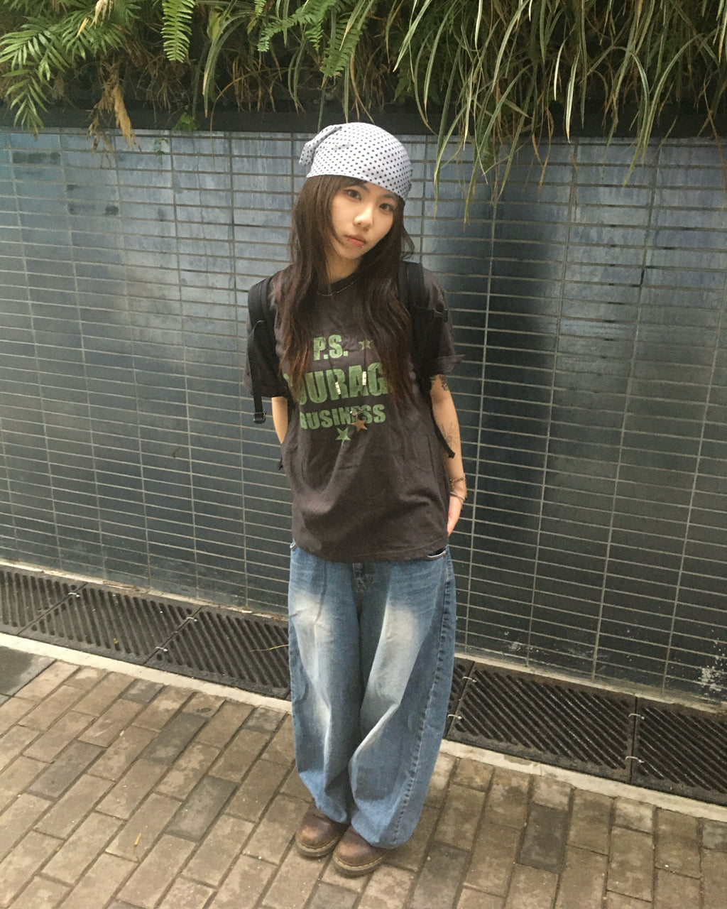 ps crop tee (charcoal)