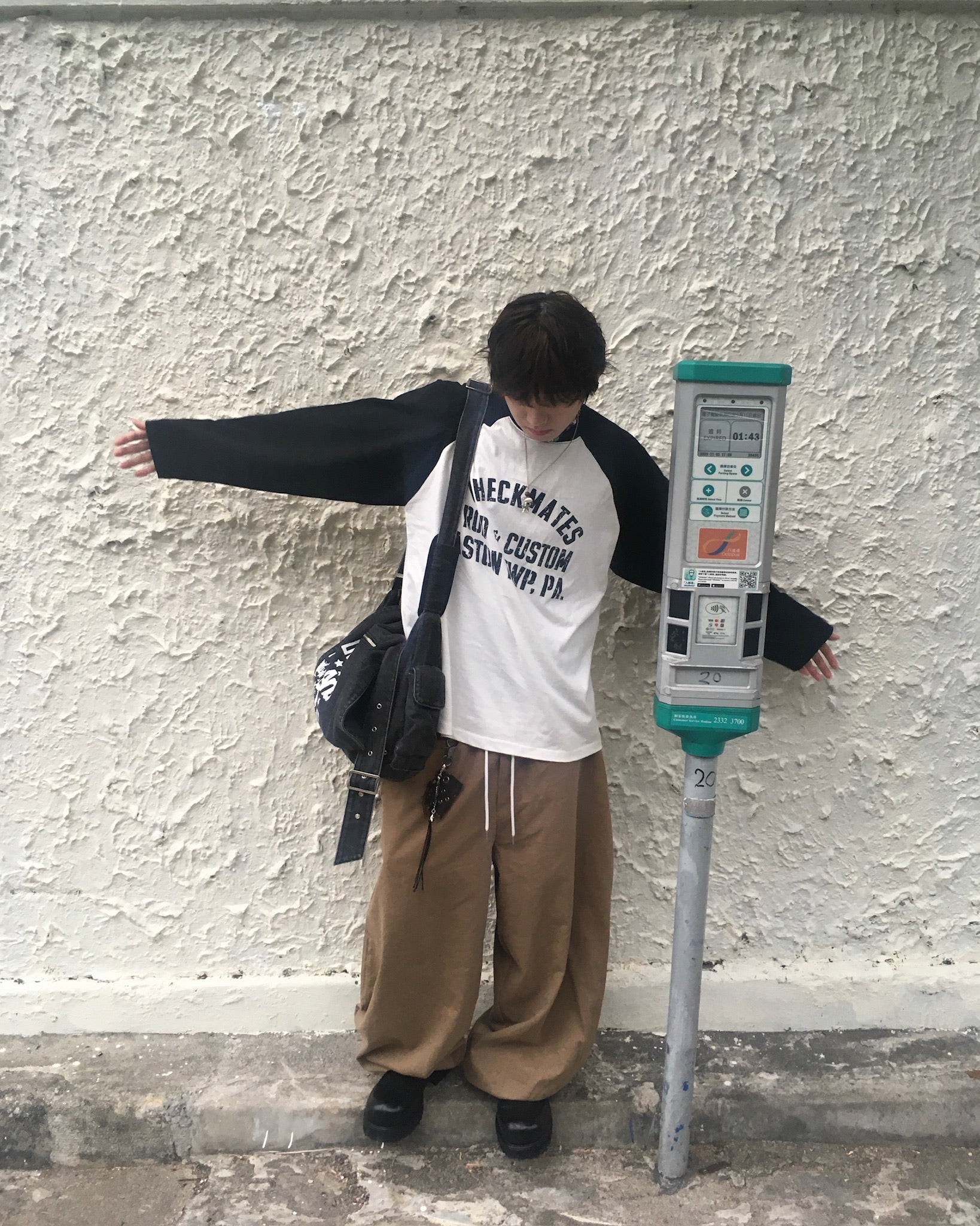 97 patch cotton pants (beige)