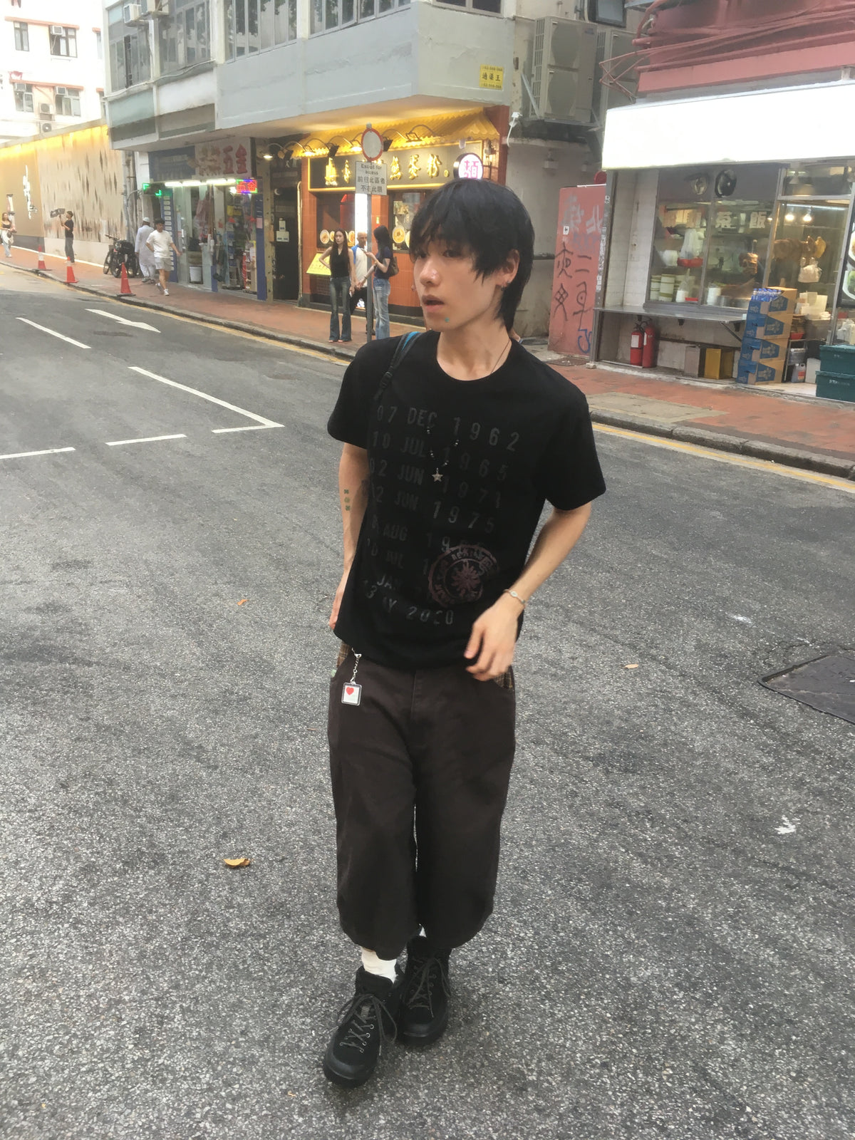 calendar print tee (black)