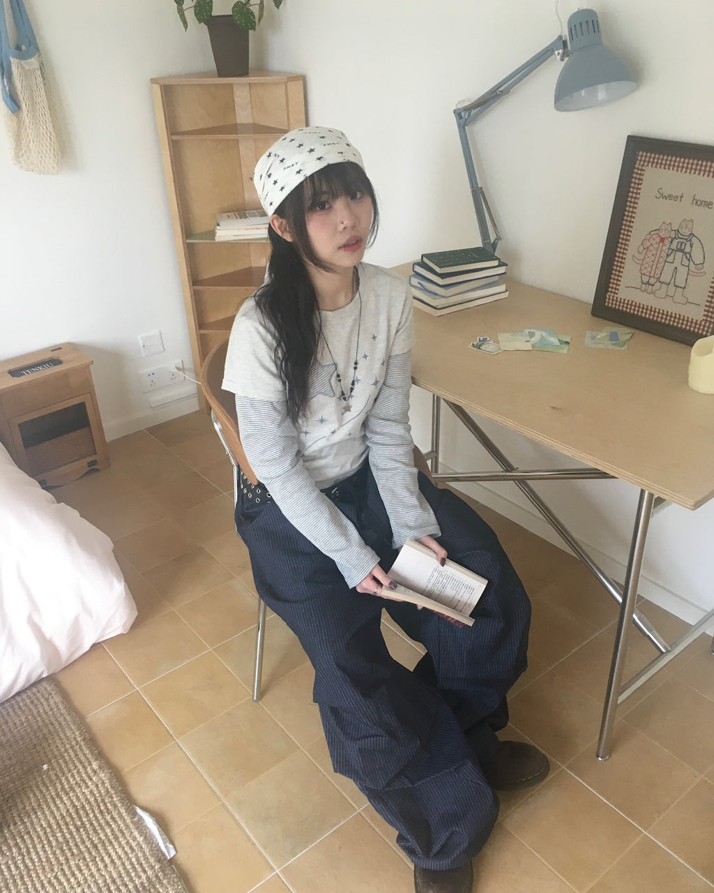 (★BEST) sun striped pants (blue)