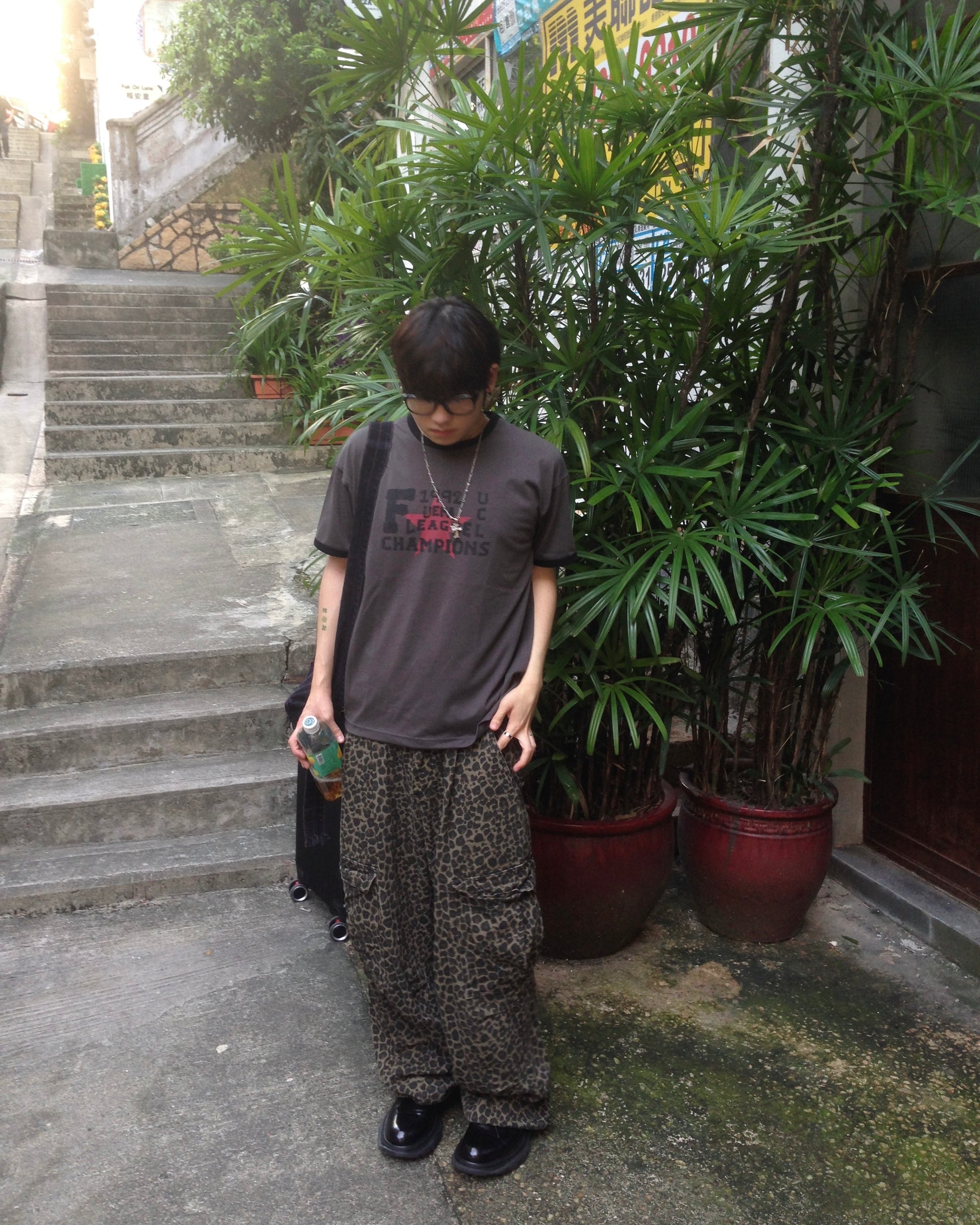 leopard work pants (men wear)