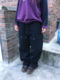fatigue washed pants (black)