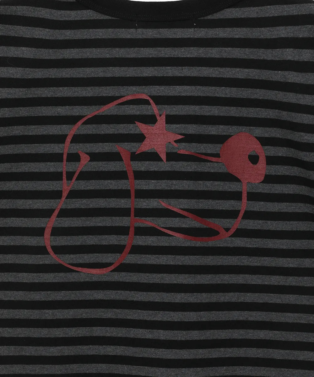 BAUF PEACE RINGER SLIM FIT T-SHIRT (STRIPE BLACK)
