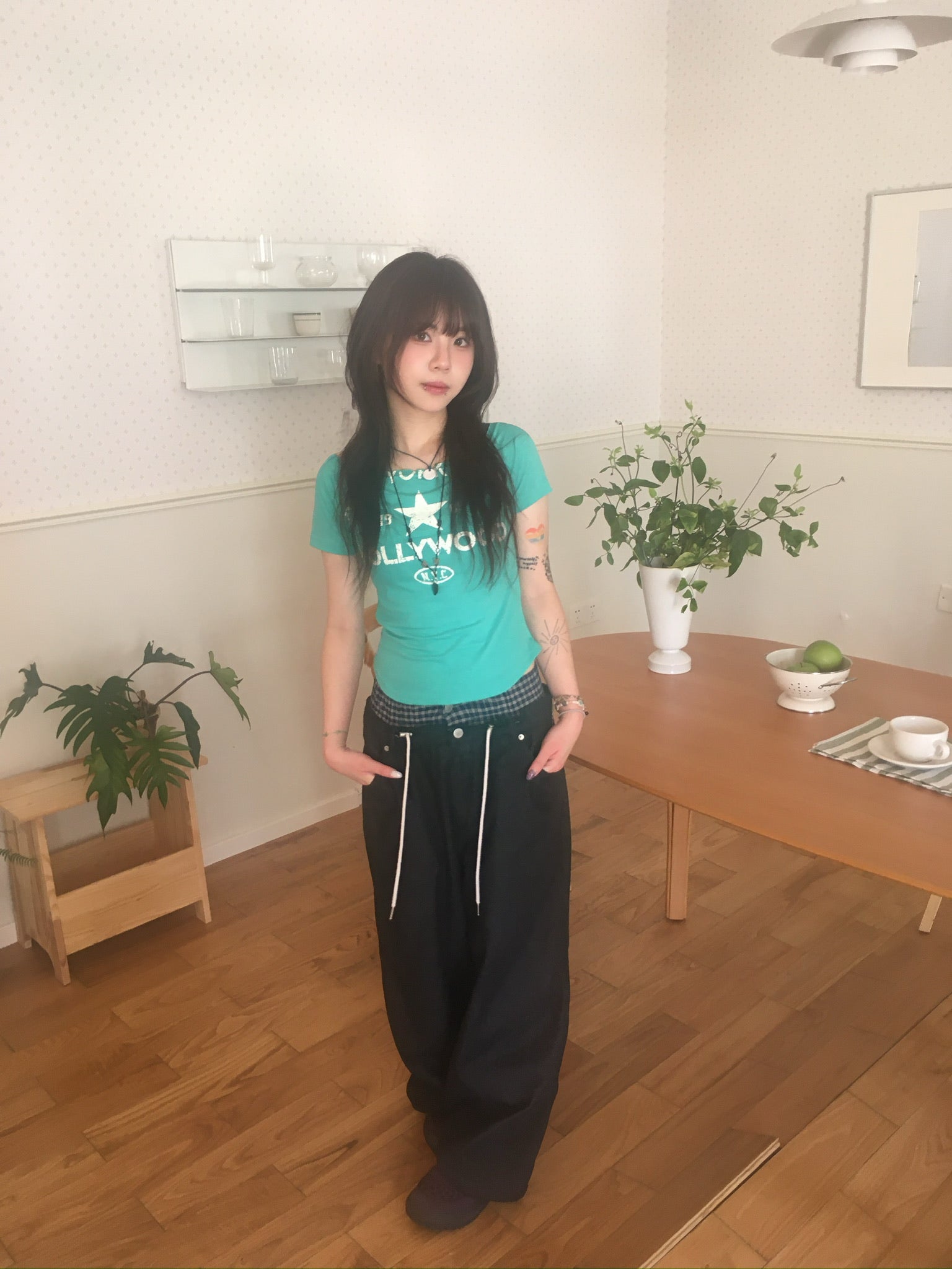 hollywood boat neck tee (mint)