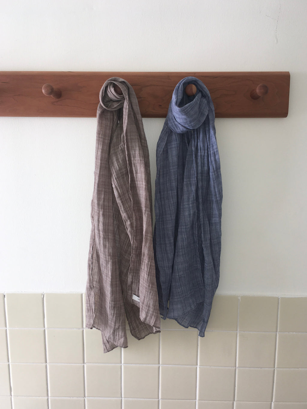 mist check scarf (brown)
