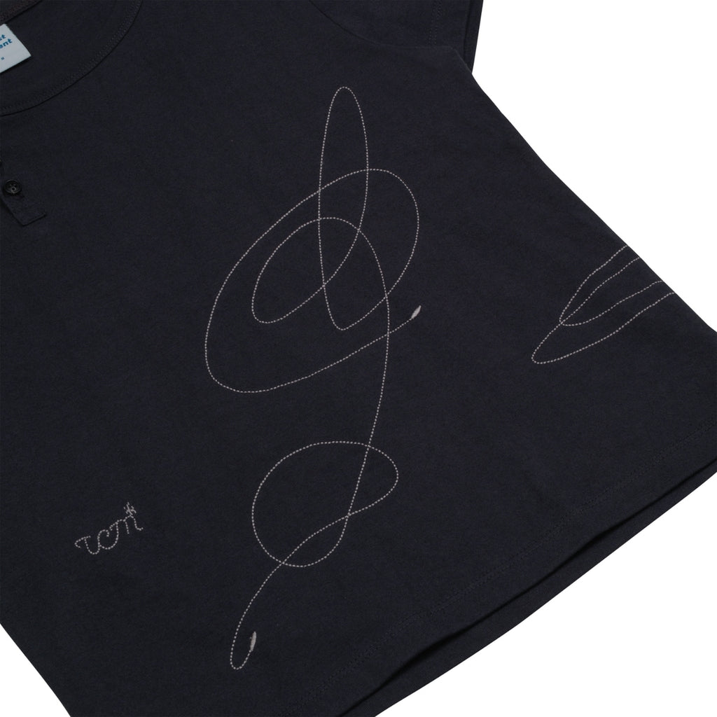 TCM STITCH SIDE HENLY NECK TEE (NAVY)