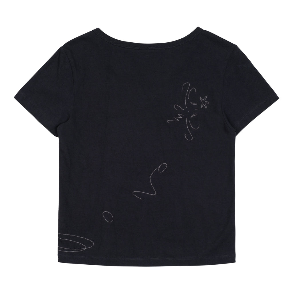 TCM STITCH SIDE HENLY NECK TEE (NAVY)