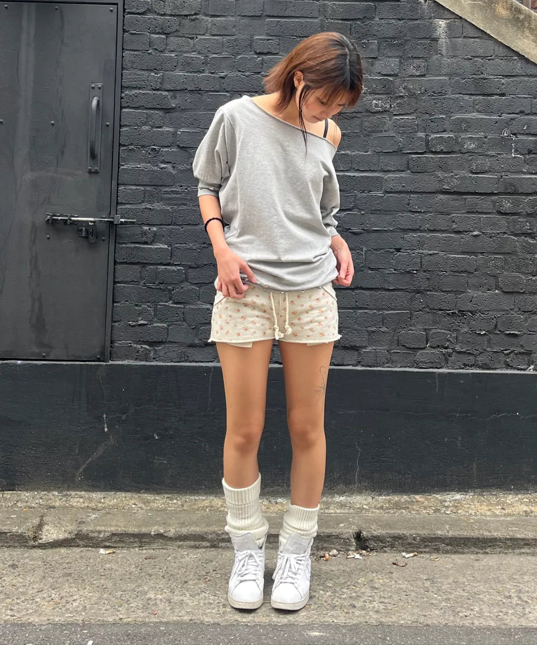 【𝘱𝘳𝘦-𝘰𝘳𝘥𝘦𝘳】SCULPTOR Stud Half Sleeve Sweatshirt Brown
