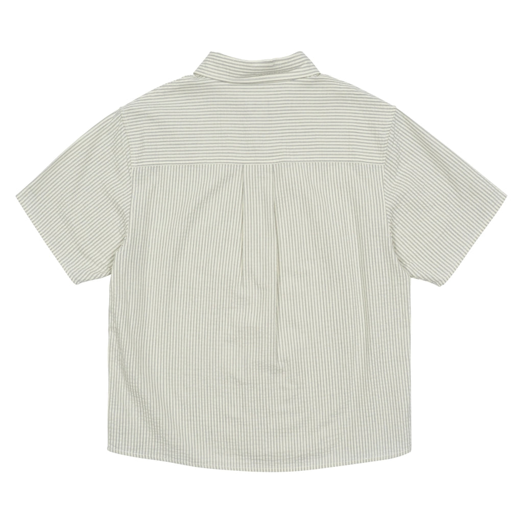 TCM MINI LOGO STRIPE HALF SHIRTS (BEIGE)