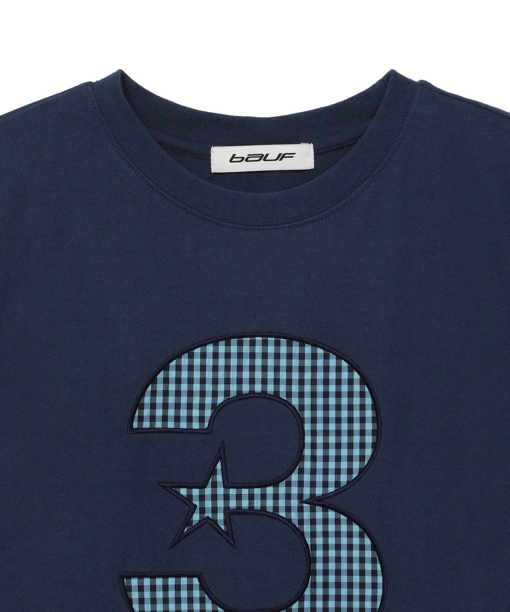 BAUF 3 LOGO DOT SLIM FIT T-SHIRT (NAVY)