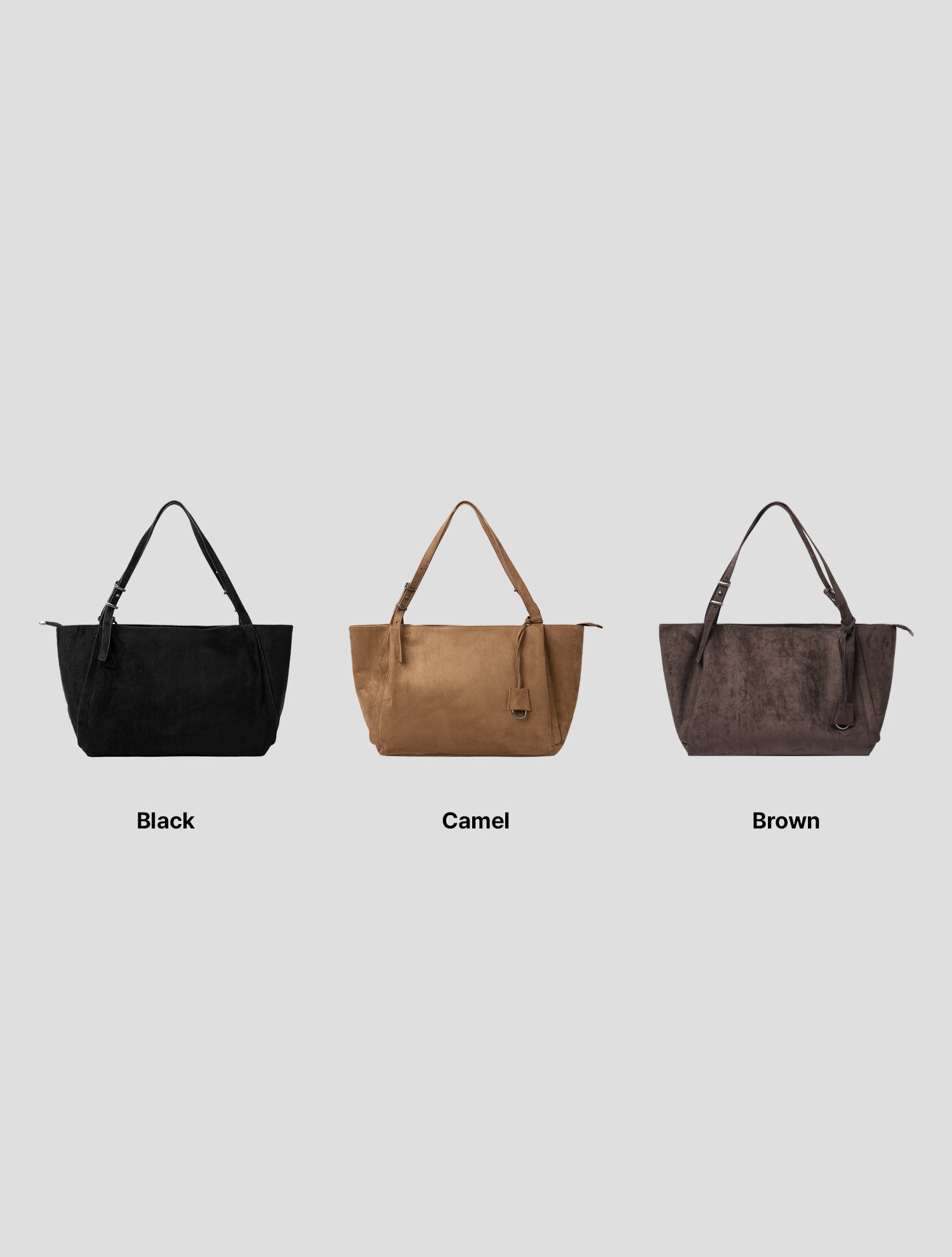 suede shoulder bag (black)