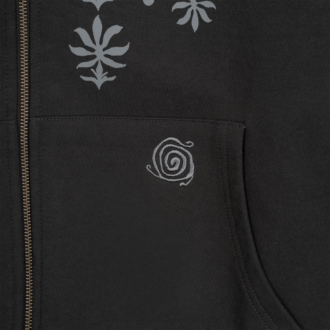 TCM ETHNIC HOODED ZIP-UP (CHARCOAL)