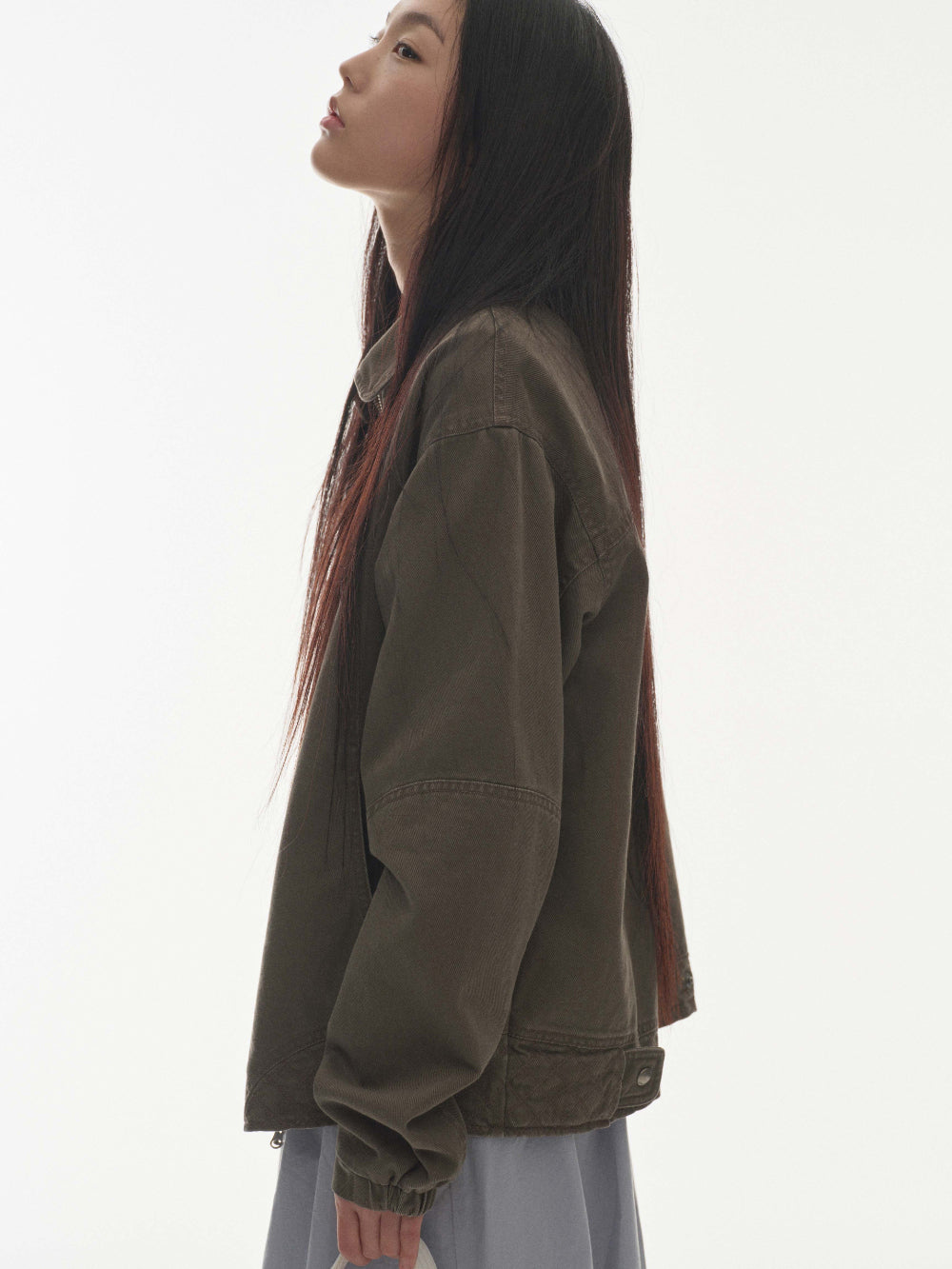 ✪【𝘱𝘳𝘦-𝘰𝘳𝘥𝘦𝘳】coyseio round collar stitch jacket (grey)