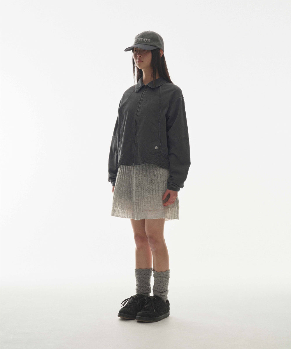 ✪【𝘱𝘳𝘦-𝘰𝘳𝘥𝘦𝘳】coyseio round collar stitch jacket (grey)