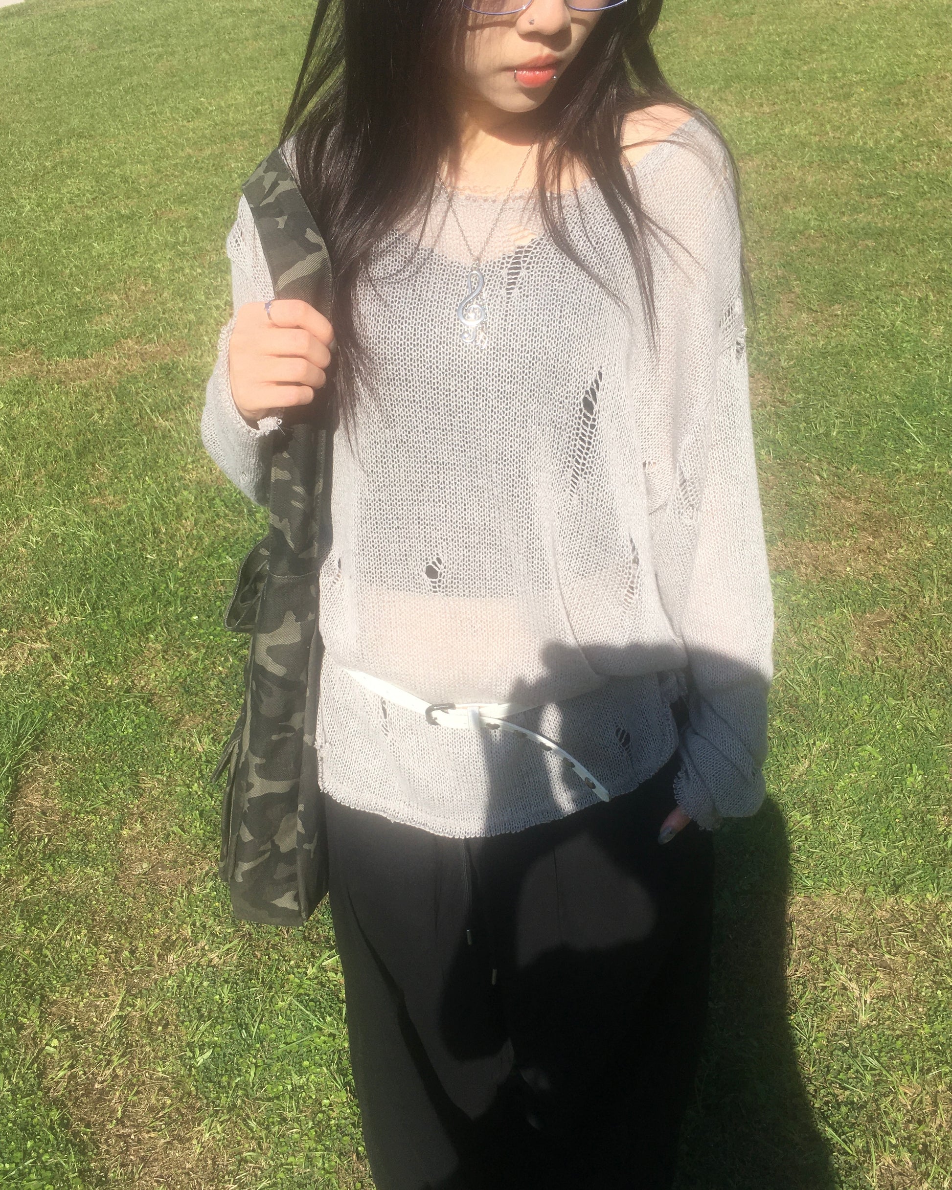 camo shoulder bag (khaki)