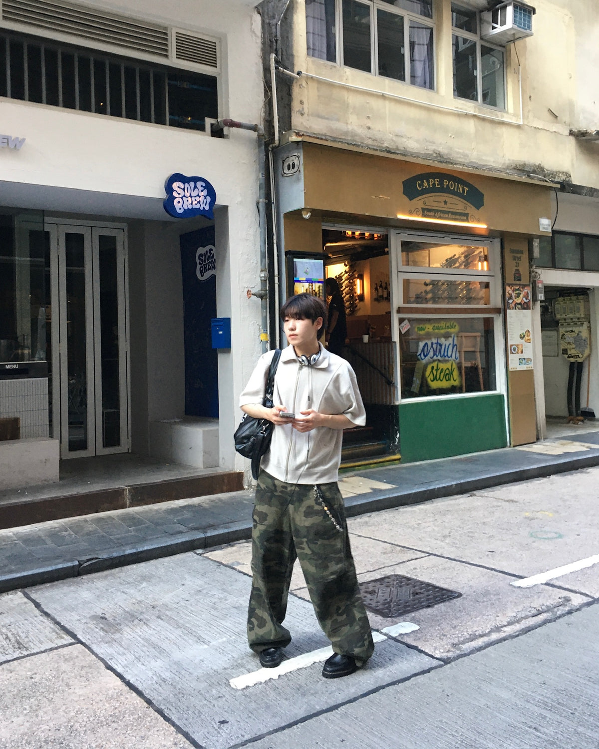 camo washed pants (khaki)