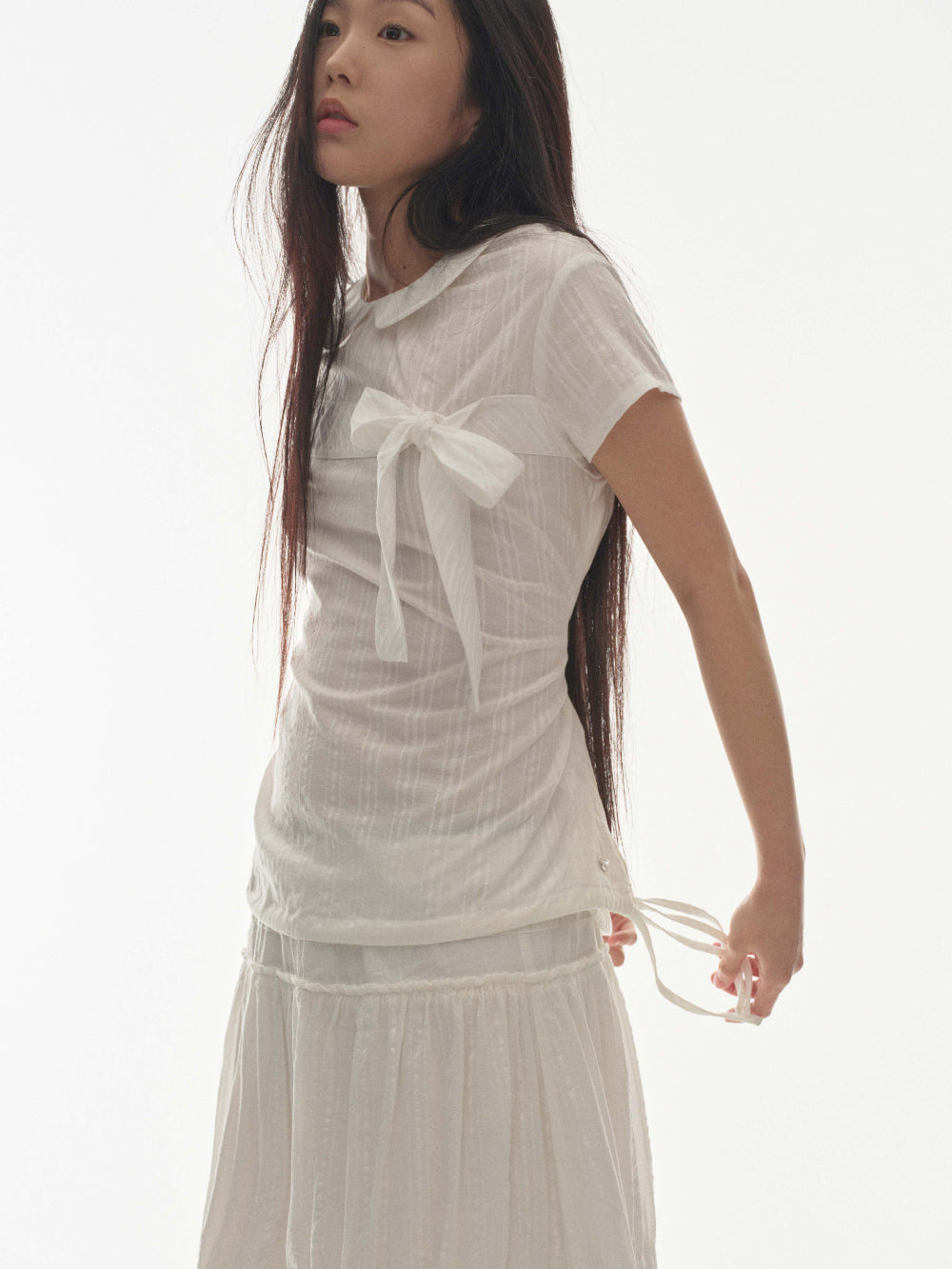 ✪【𝘱𝘳𝘦-𝘰𝘳𝘥𝘦𝘳】coyseio bow blouse (white)