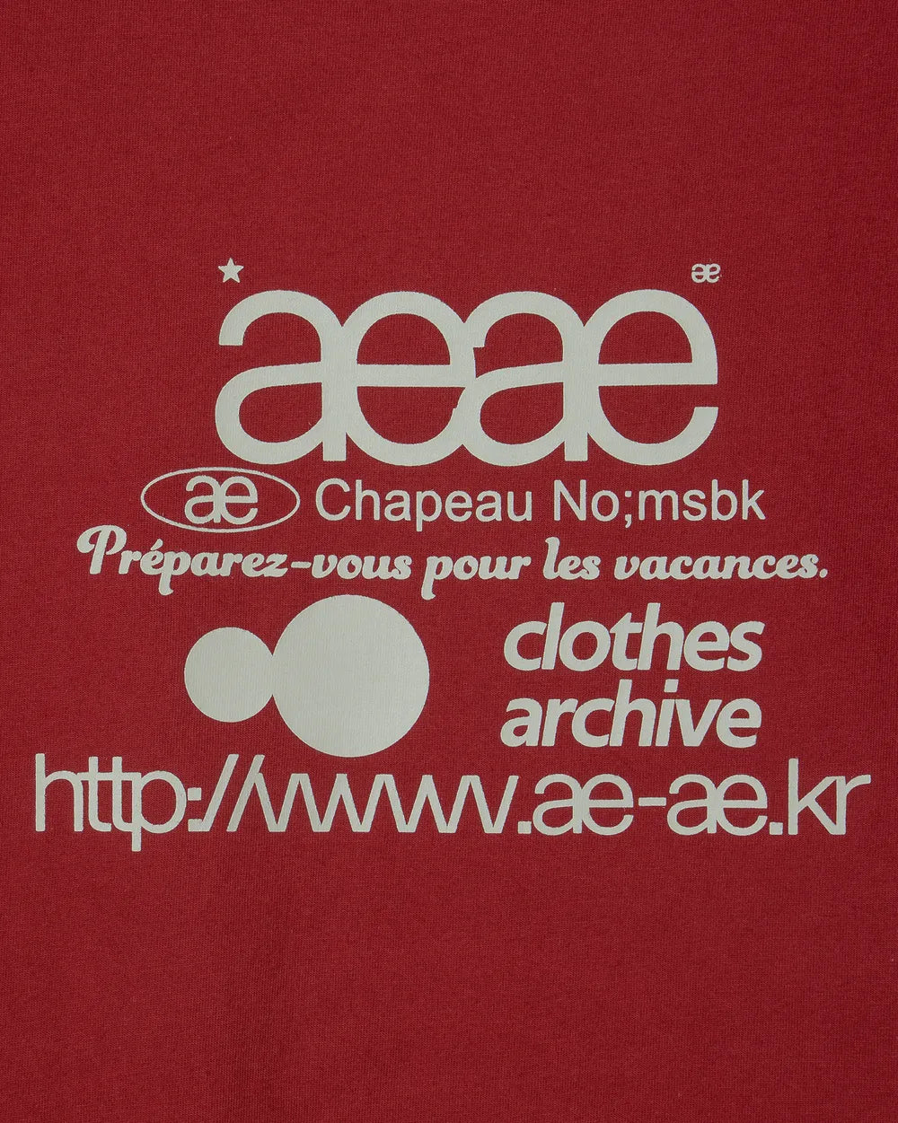 AEAE WEB LOGO CROP T-SHIRTS (BURGUNDY)