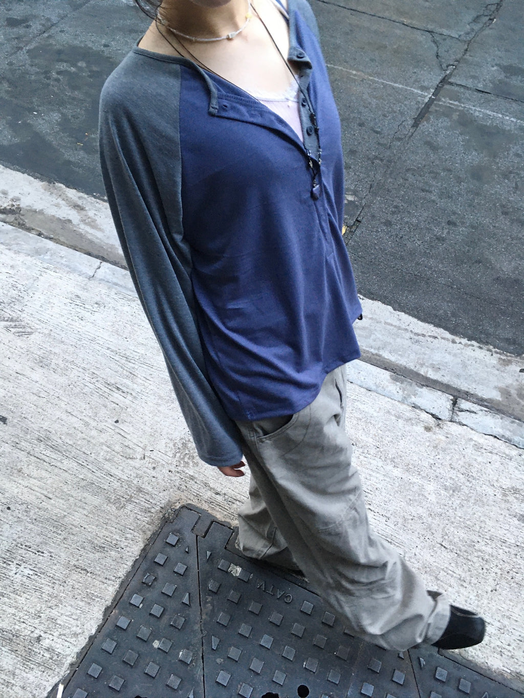 vintage washed cargo pants (beige)