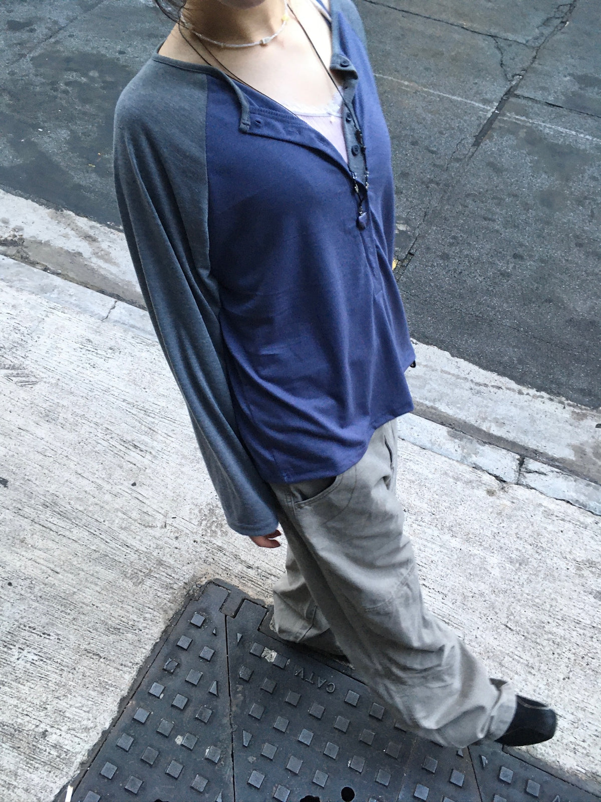 vintage washed cargo pants (beige)