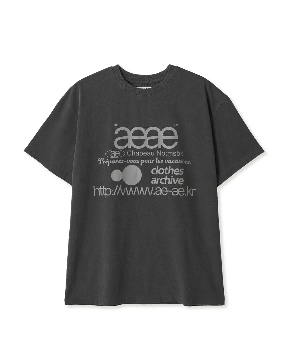 AEAE WEB LOGO T-SHIRTS (CHARCOAL)