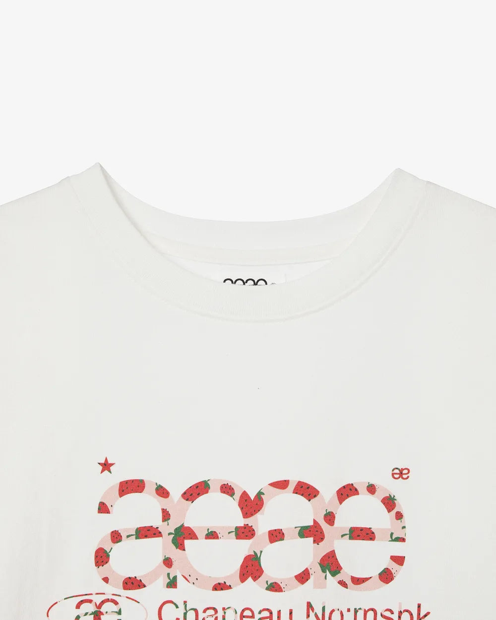 AEAE WEB LOGO T-SHIRTS (WHITE/STRAWBERRY)