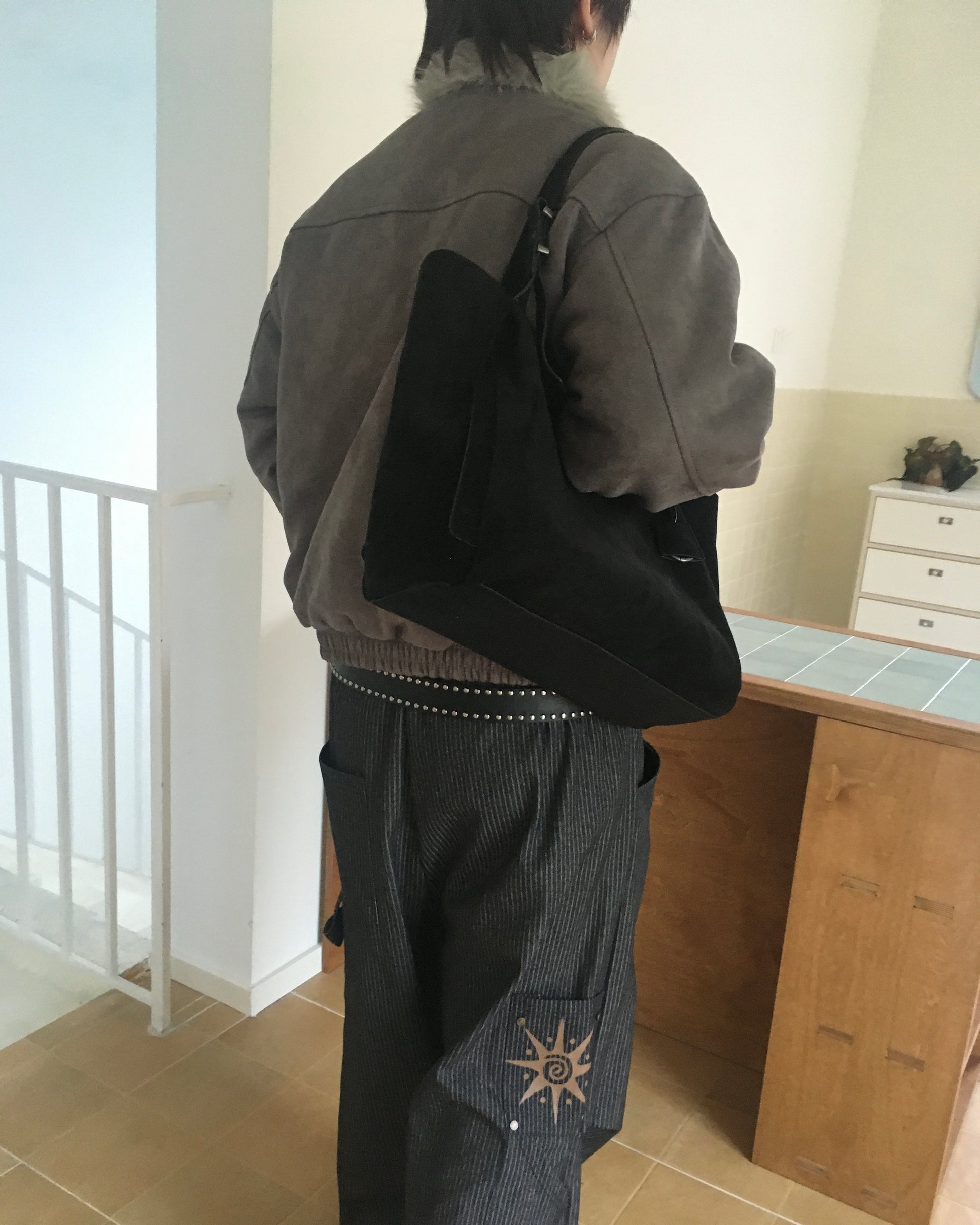 sun striped pants (black)