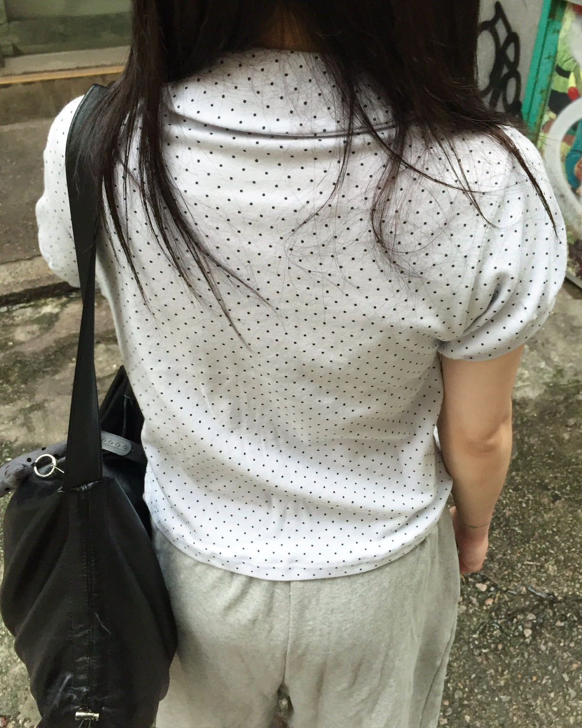 dot rounded puff tee (sky blue)