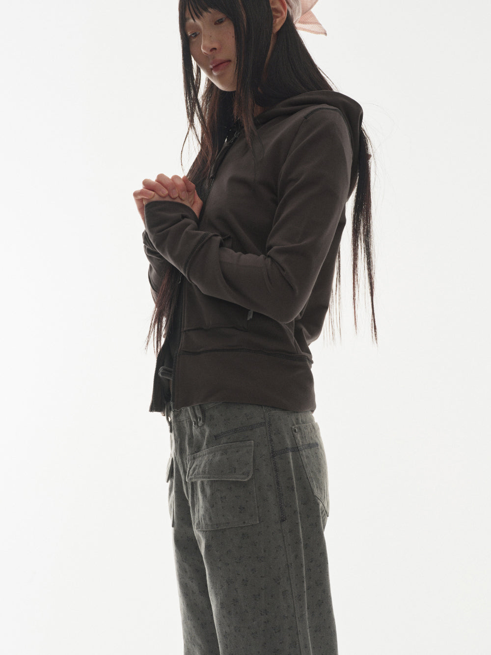 ✪【𝘱𝘳𝘦-𝘰𝘳𝘥𝘦𝘳】coyseio stitch hood zip-up (3 color)