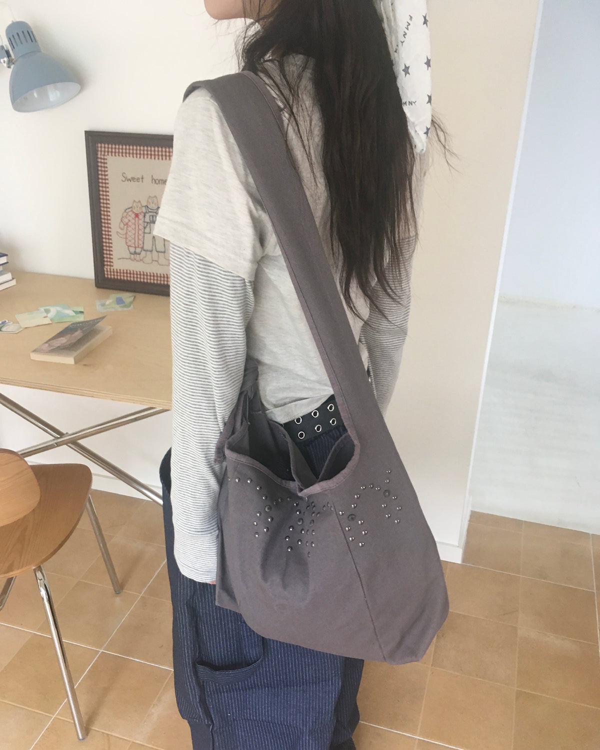 studded shoulder bag