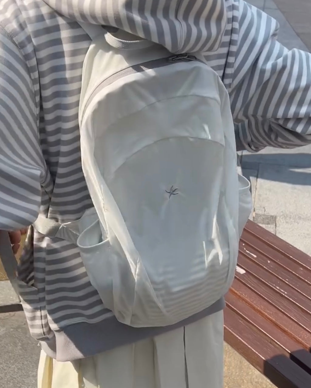 TCM MINI LOGO PACKABLE BACKPACK (CREAM)
