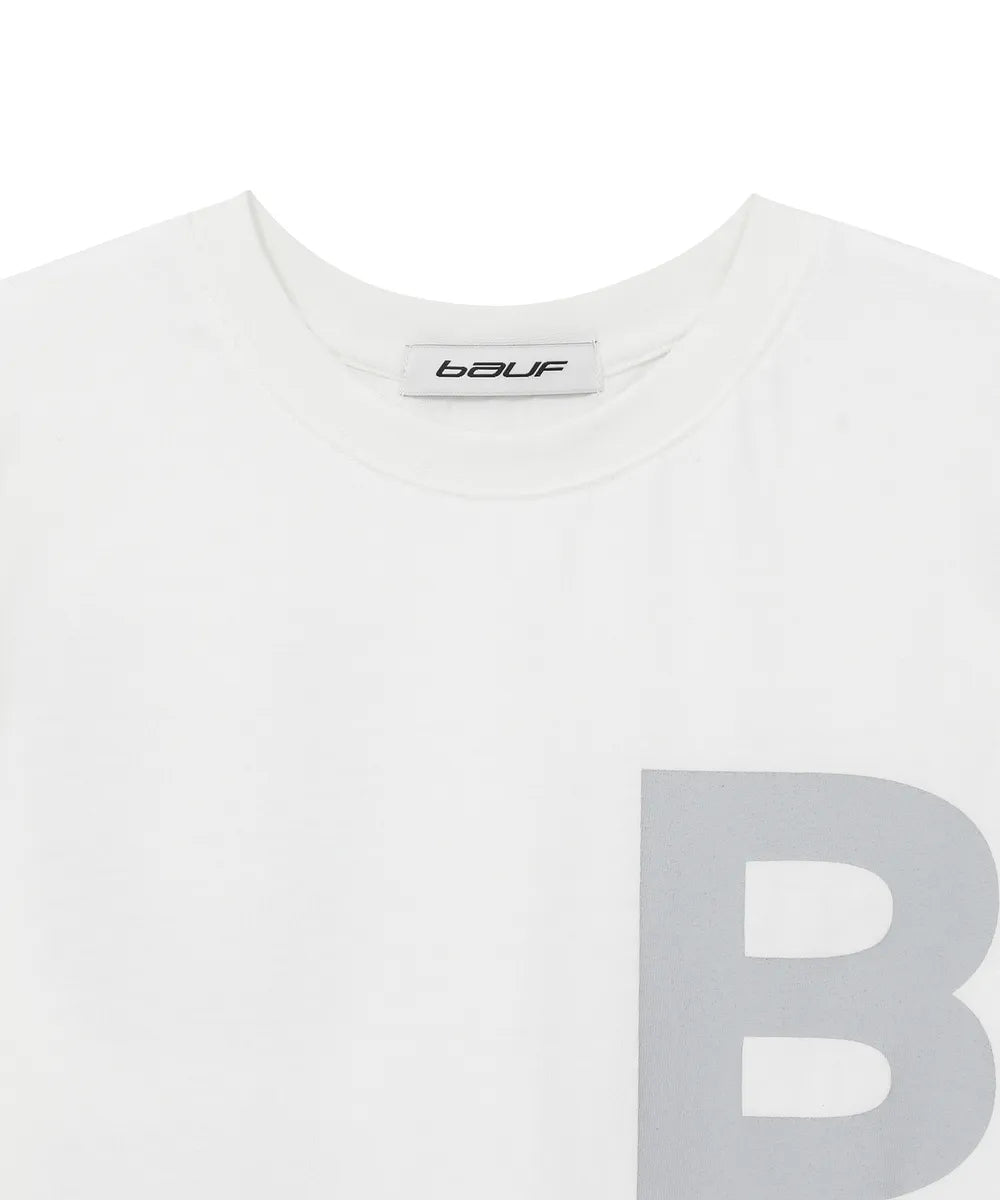 BAUF B LOGO SLIM FIT T-SHIRT (WHITE)