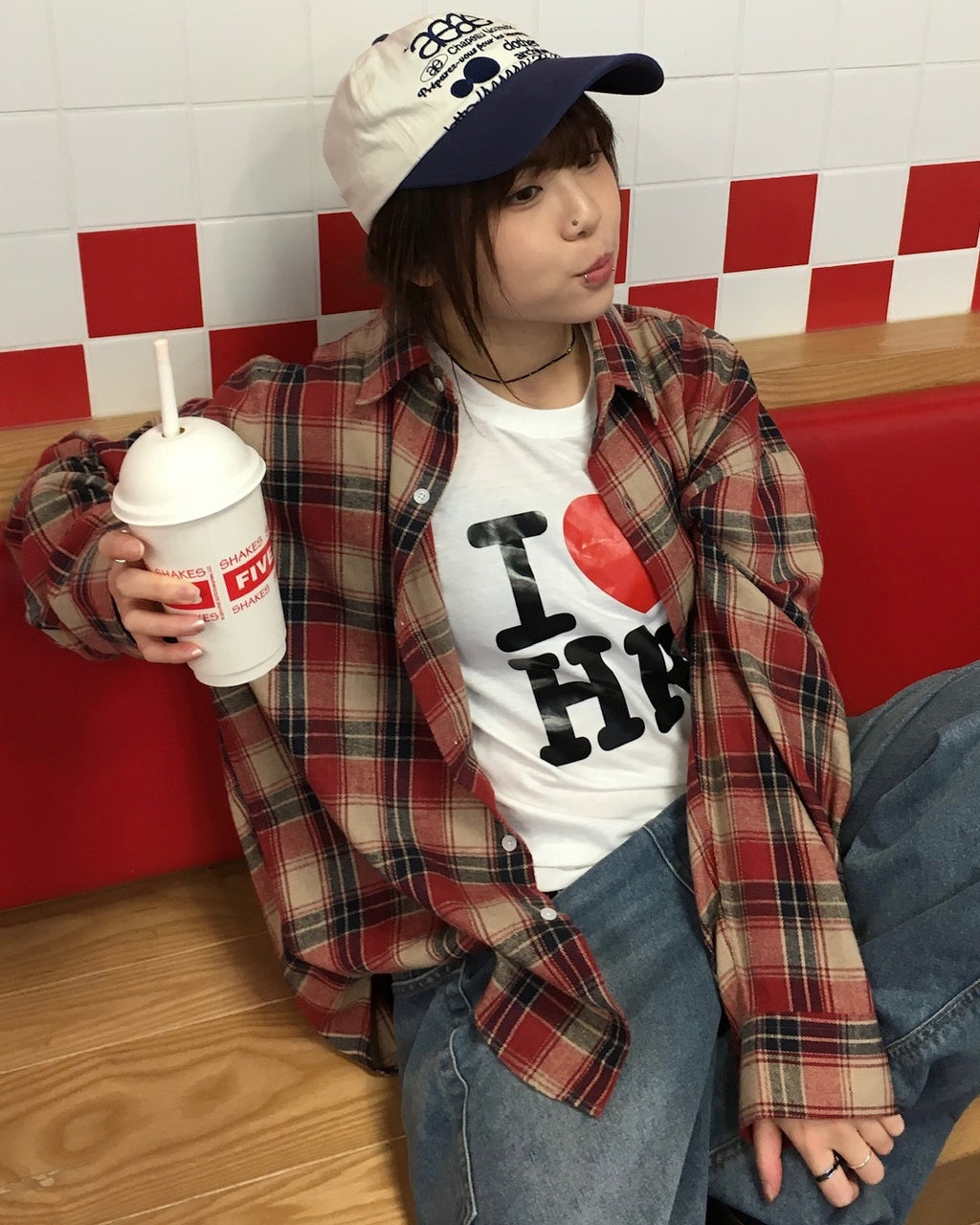 checked cotton shirt