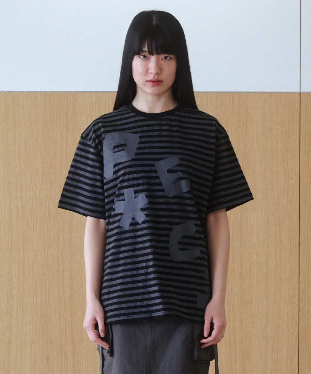 BAUF PEACE LOGO T-SHIRT (STRIPE BLACK)